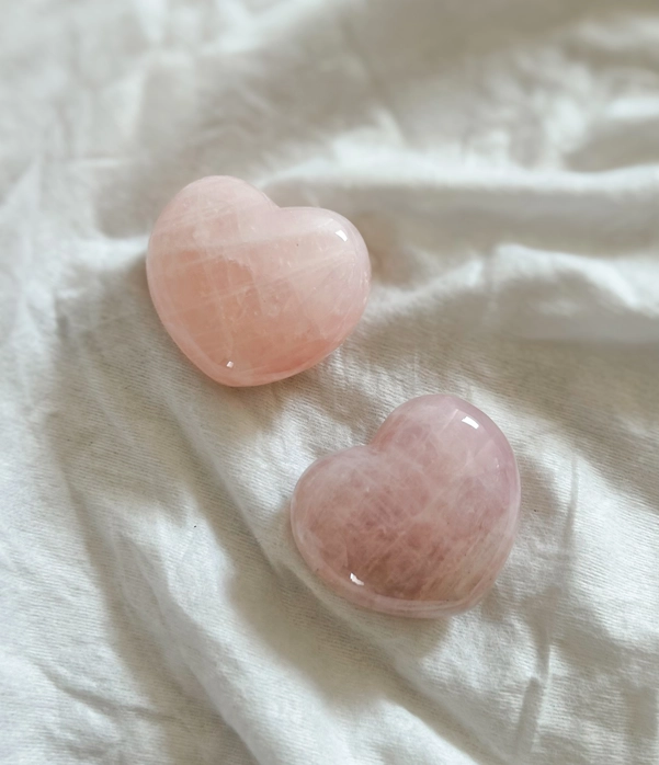 cuore in Quarzo Rosa